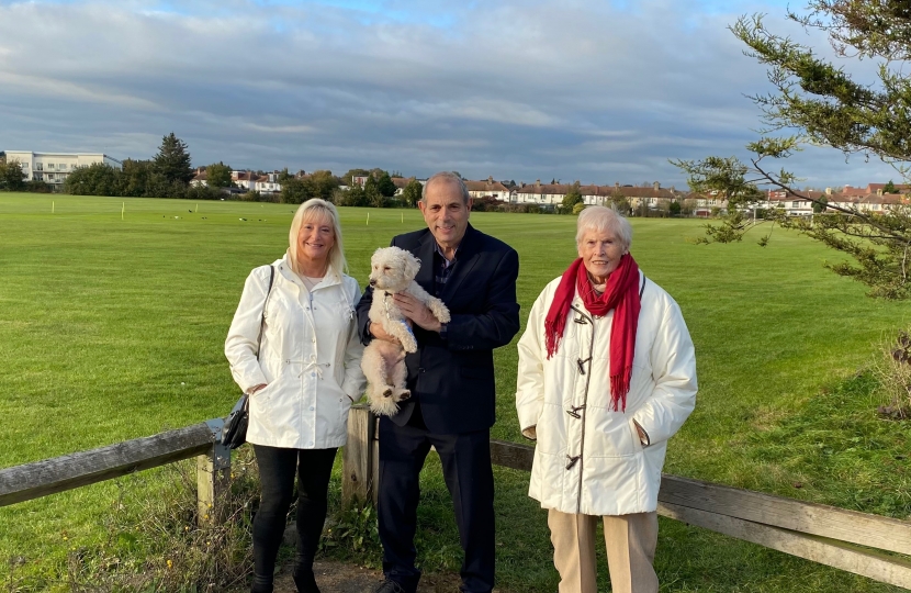 Joyce, Ruth and Howard at Oakfield Playing Fields